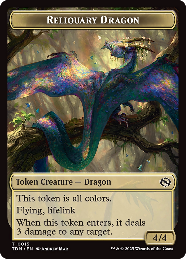 Reliquary Dragon // Dragon (0011) Double-Sided Token [Tarkir: Dragonstorm Tokens] | The CG Realm