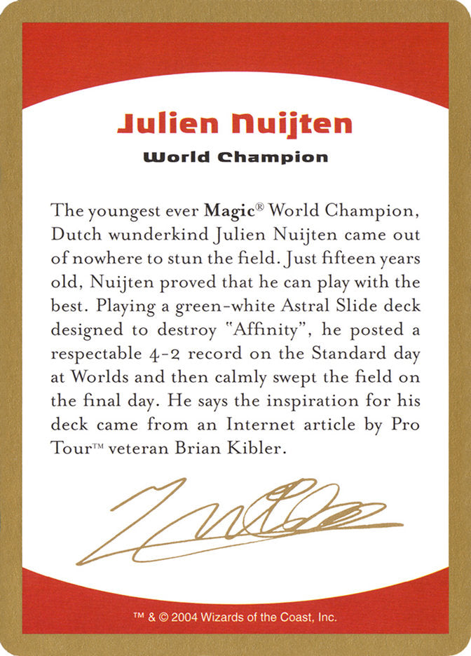 Julien Nuijten Bio [World Championship Decks 2004] | The CG Realm