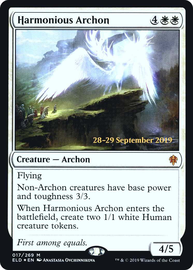 Harmonious Archon (PRE-17S) - Throne of Eldraine Promos Foil