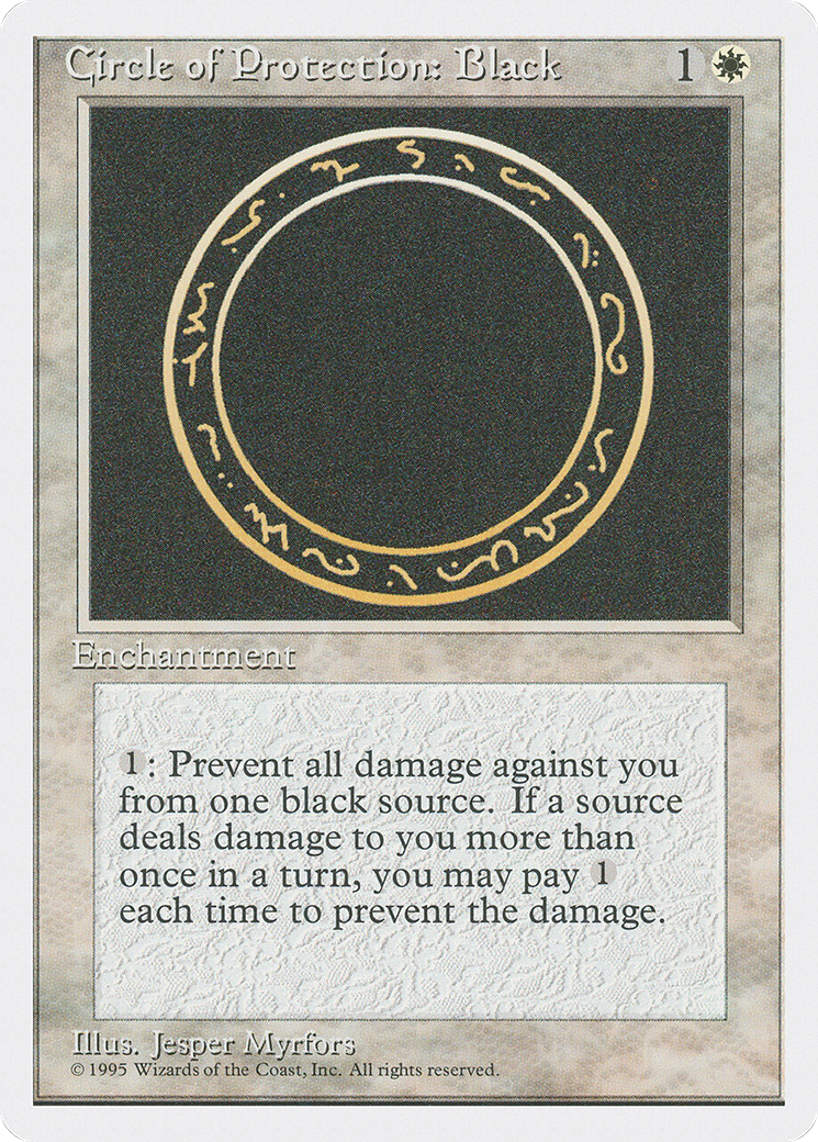 Circle of Protection: Black (4ED-) - Fourth Edition