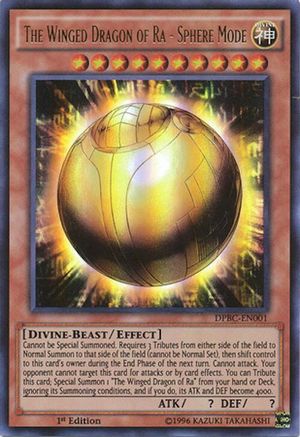 The Winged Dragon of Ra - Sphere Mode (DPBC-EN001) - Duelist Pack: Battle City 1st Edition