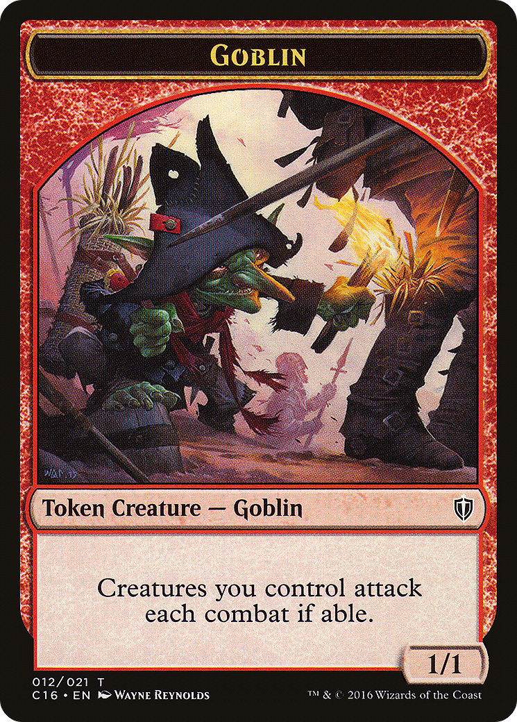 Goblin // Zombie Double-Sided Token (C16-12 // 11) - Commander 2016 Tokens