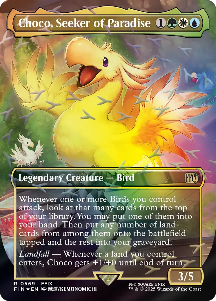 Choco, Seeker of Paradise (Borderless) (Chocobo Track Foil) [FINAL FANTASY] | The CG Realm