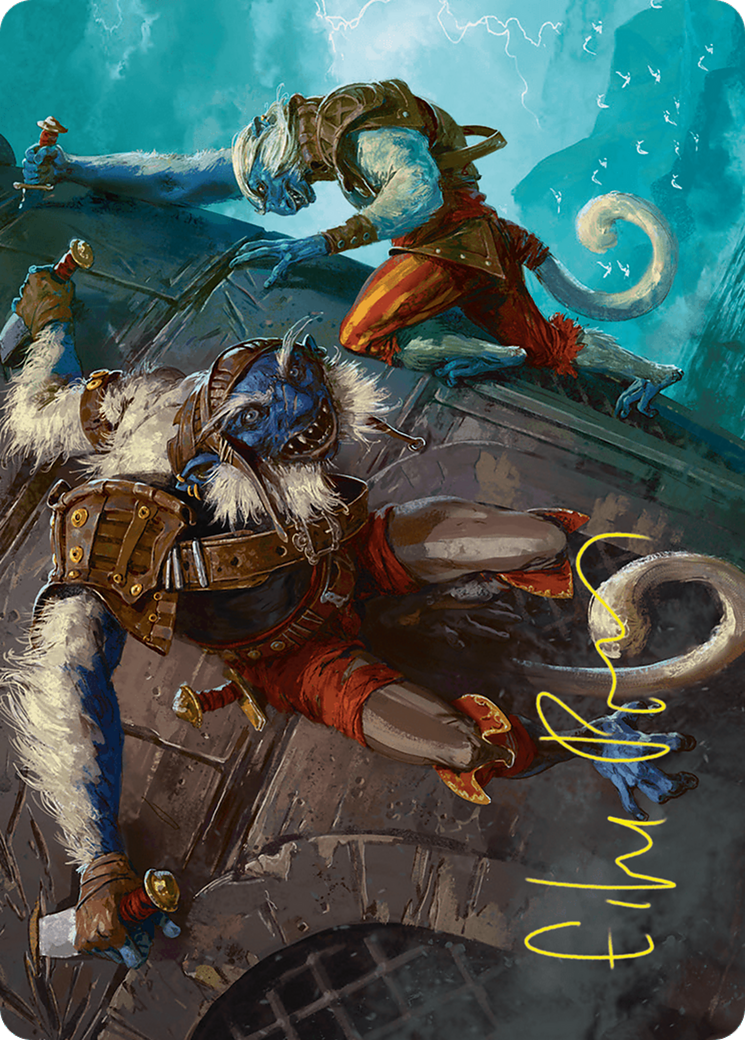 Goblin Boarders Art Card (11/54) (Gold-Stamped Signature) [Foundations Art Series] | The CG Realm