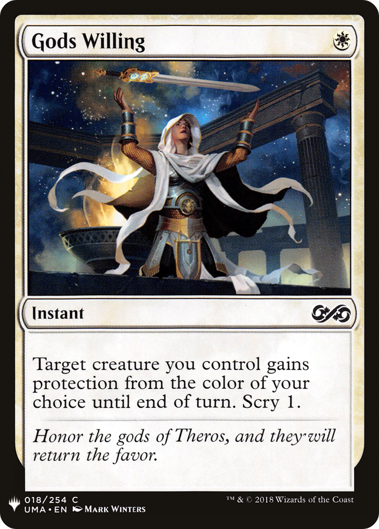 Gods Willing (LIST-UMA-18) - The List