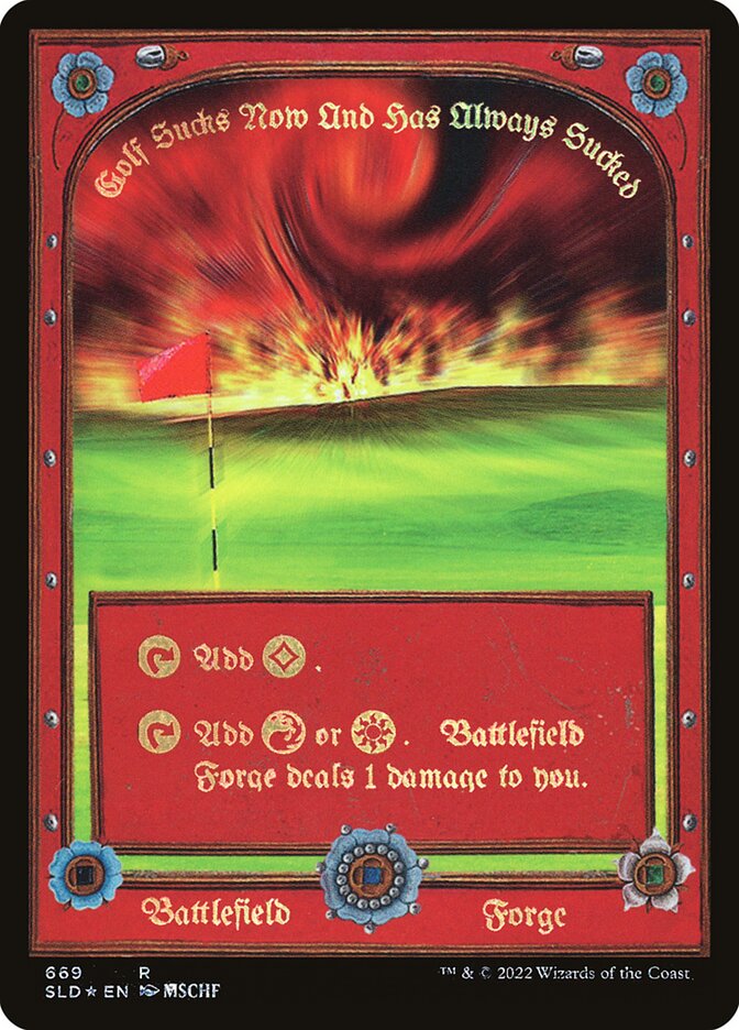 Plains // Battlefield Forge (SLD-670) - Secret Lair Drop Series Foil