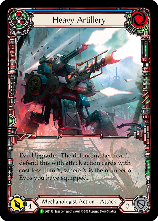 Heavy Artillery (Blue) [LGS193] (Promo)  Rainbow Foil | The CG Realm