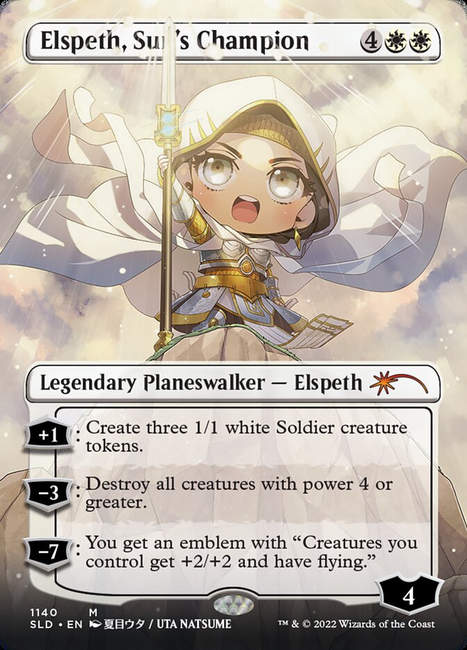 Elspeth, Sun's Champion (Borderless) (1140) [Secret Lair Drop Series] | The CG Realm