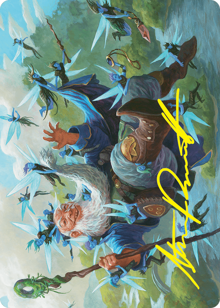 Mischievous Mystic Art Card (7/54) (Gold-Stamped Signature) [Foundations Art Series] | The CG Realm