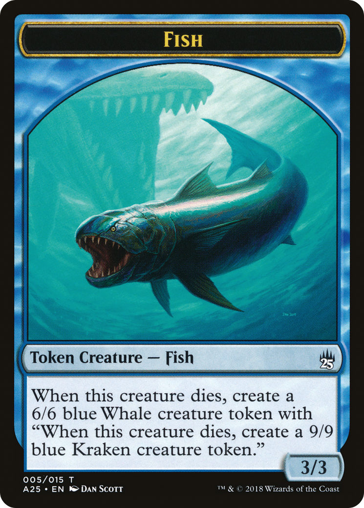 Fish Token (005) (A25-005) - Masters 25 Tokens
