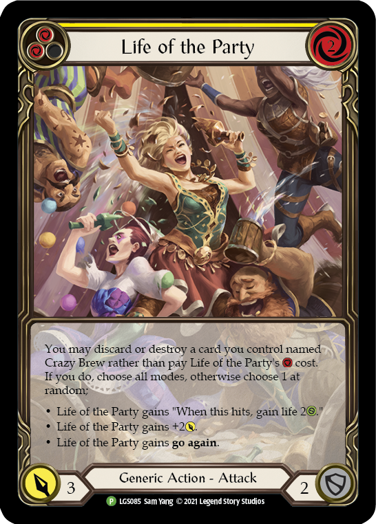 Life of the Party (Yellow) [LGS085] (Promo)  Rainbow Foil | The CG Realm