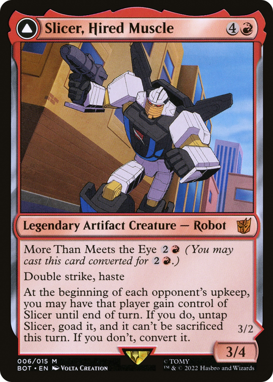Slicer, Hired Muscle (BOT-006) - Transformers: (convertdfc)