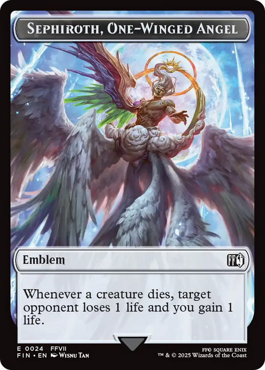 Emblem - Sephiroth, One-Winged Angel // Robot Warrior Double-Sided Token (FIN-24 // 12) - FINAL FANTASY