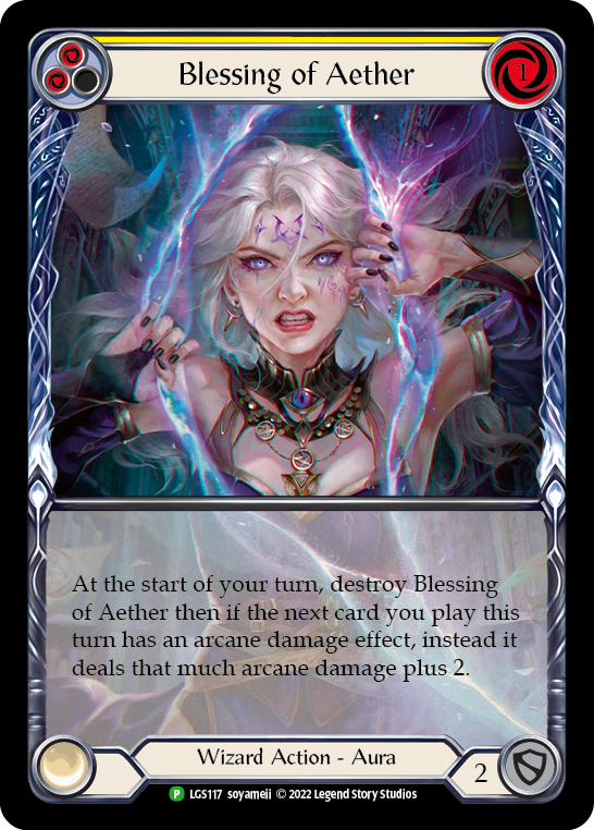 Blessing of Aether (Yellow) [LGS117] (Promo)  Rainbow Foil | The CG Realm