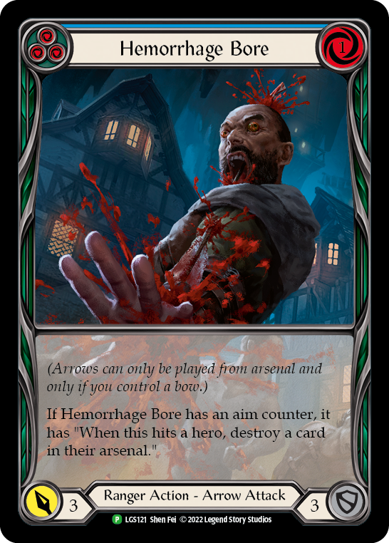 Hemorrhage Bore (Blue) [LGS121] (Promo)  Rainbow Foil | The CG Realm