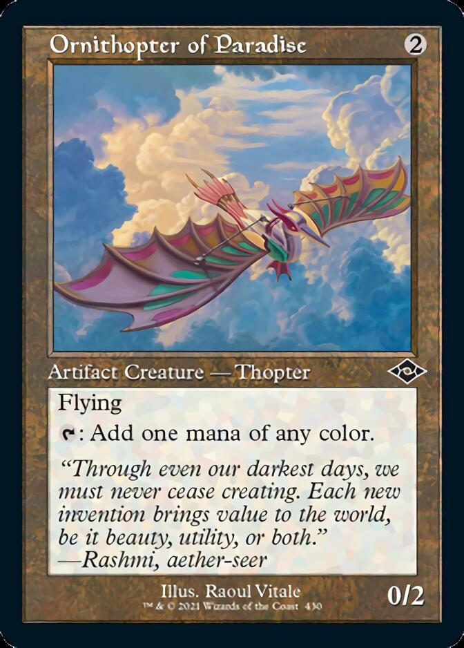 Ornithopter of Paradise (Retro Frame) (MH2-430) - Modern Horizons 2 Foil