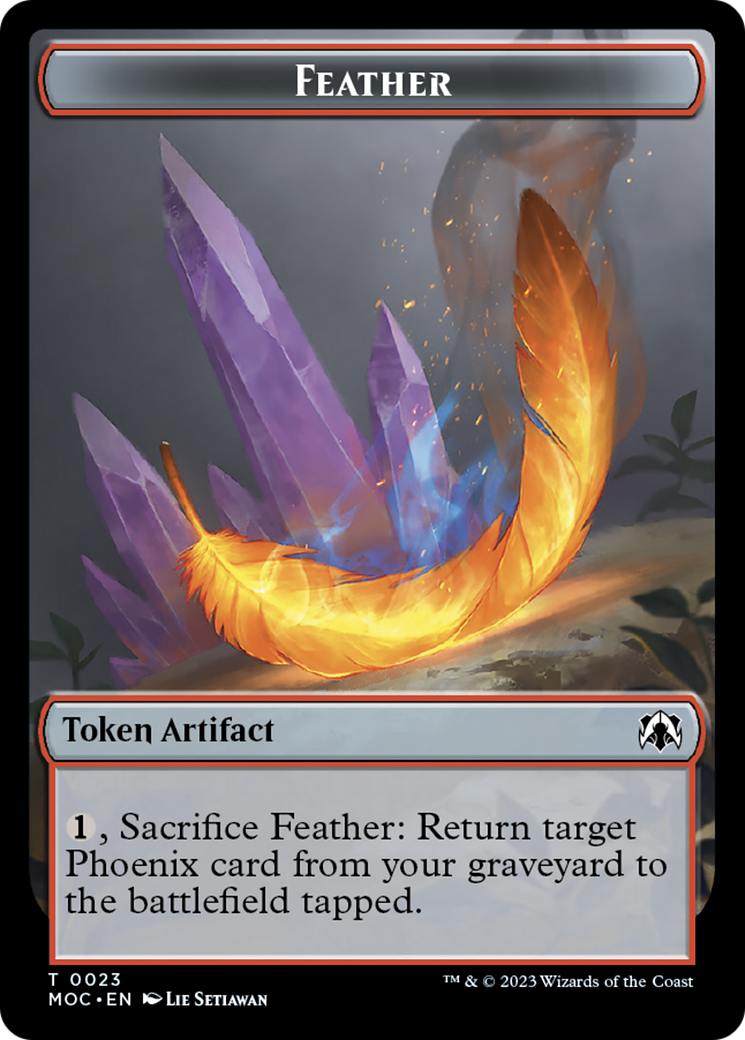 Feather // Servo Double-Sided Token [March of the Machine Commander Tokens] | The CG Realm