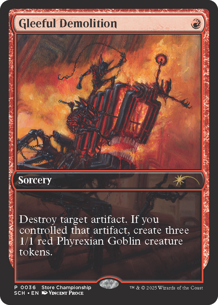 Gleeful Demolition (GAME-036) - Game Day & Store Championship Promos