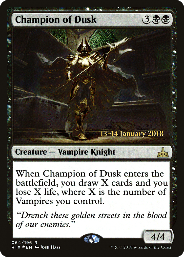 Champion of Dusk (PRE-64S) - Rivals of Ixalan Promos Foil