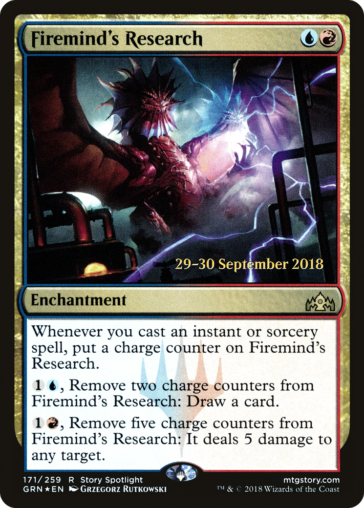Firemind's Research (PRE-171S) - Guilds of Ravnica Promos Foil