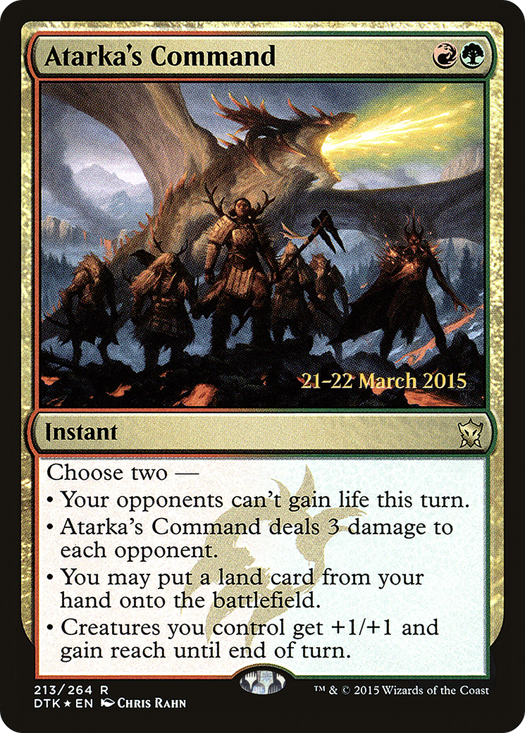 Atarka's Command (PRE-213) - Dragons of Tarkir Promos Foil