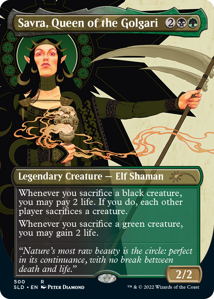 Savra, Queen of the Golgari (Borderless) [Secret Lair Drop Series] | The CG Realm