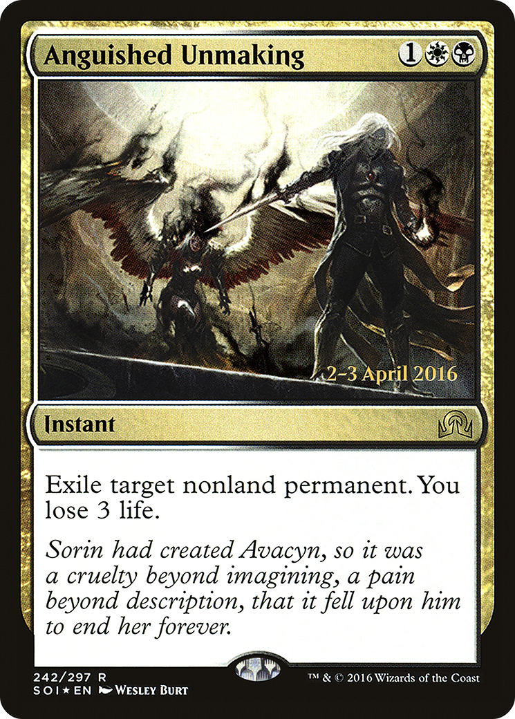 Anguished Unmaking (PRE-242) - Shadows over Innistrad Promos Foil