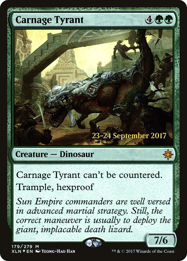 Carnage Tyrant (PRE-179S) - Ixalan Promos Foil