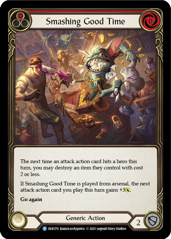Smashing Good Time (Red) [EVR170] (Everfest)  1st Edition Rainbow Foil | The CG Realm