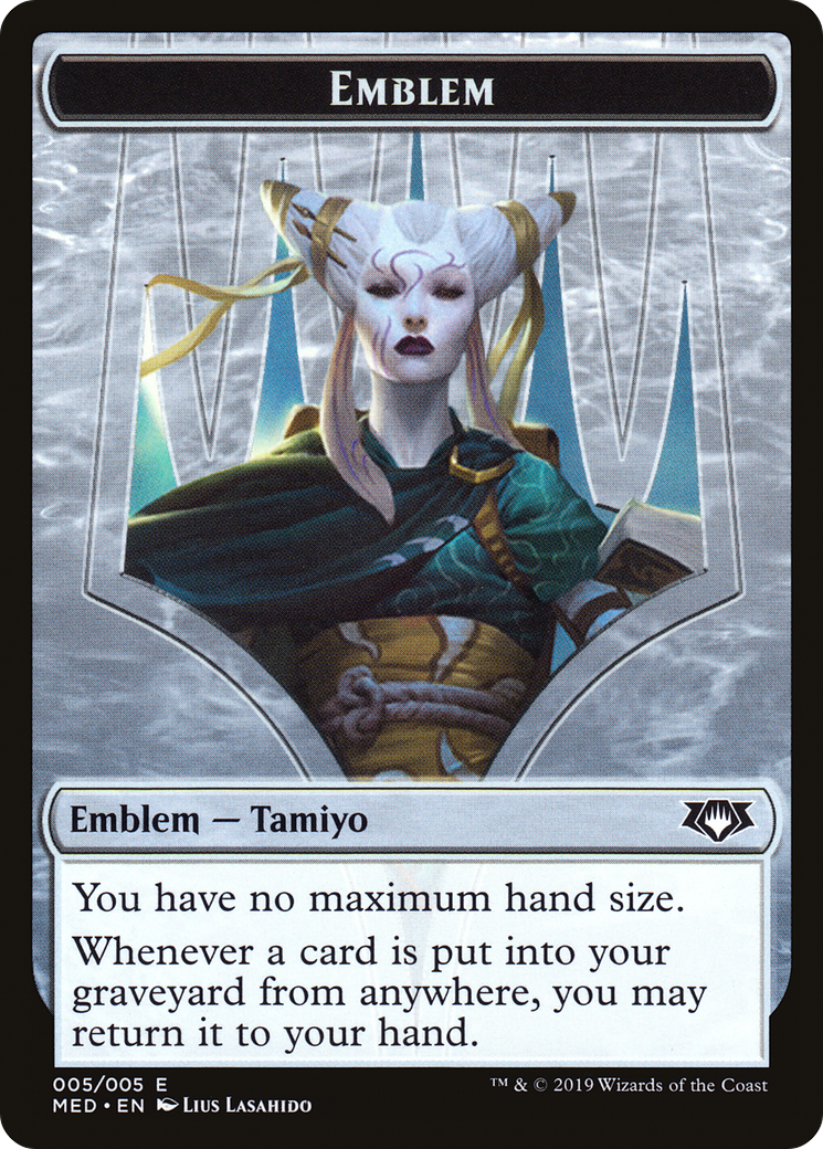 Emblem - Tamiyo, the Moon Sage (MED2-005) - Mythic Edition Tokens