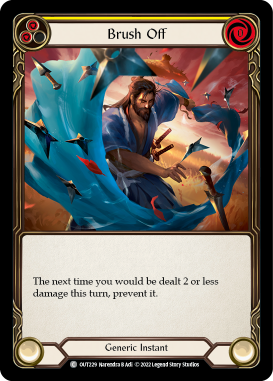 Brush Off (Yellow) [OUT229] (Outsiders)  Rainbow Foil | The CG Realm