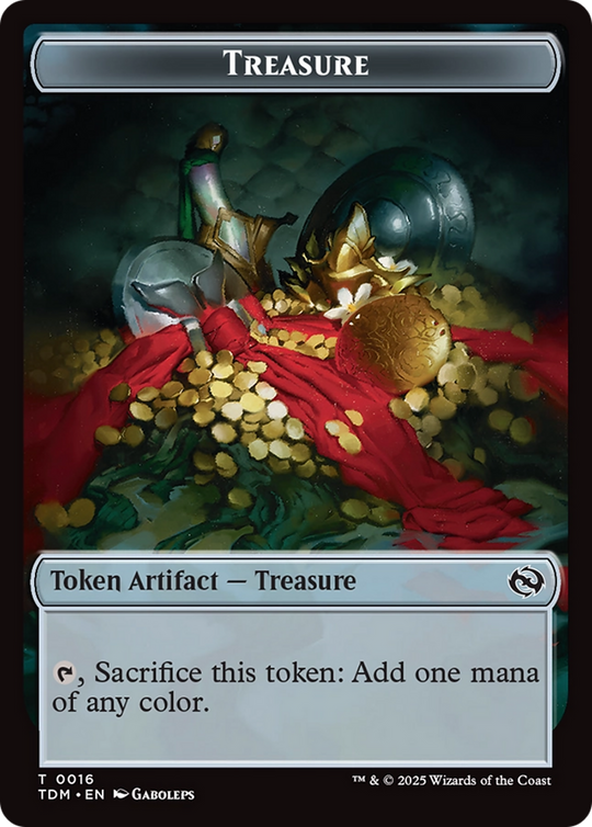 Beast // Treasure Double-Sided Token (TDC-20 // 16) - Commander: Tarkir: Dragonstorm