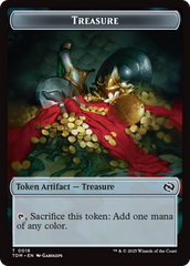Dragon (0014) // Treasure Double-Sided Token [Tarkir: Dragonstorm Commander Tokens] | The CG Realm