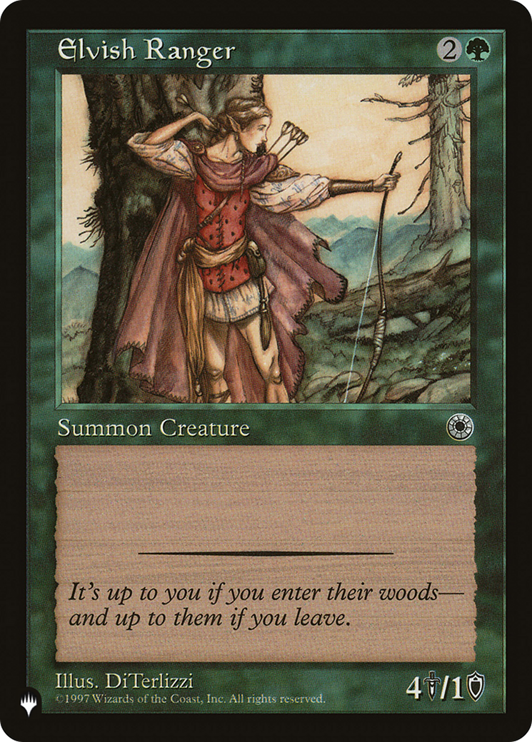 Elvish Ranger (LIST-POR-165) - The List