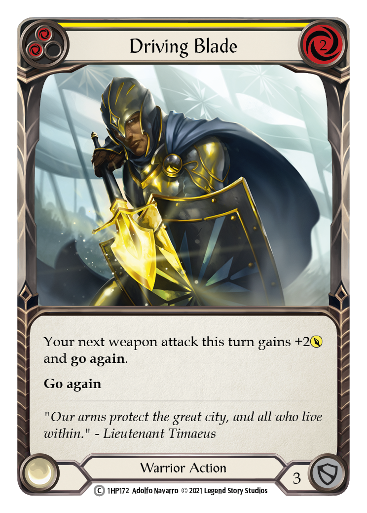 Driving Blade (Yellow) [1HP172] (History Pack 1) | The CG Realm