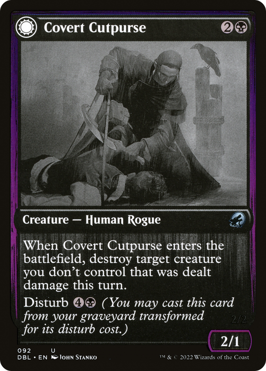 Covert Cutpurse (DBL-092) - Innistrad: Double Feature: (Double Faced Transform)