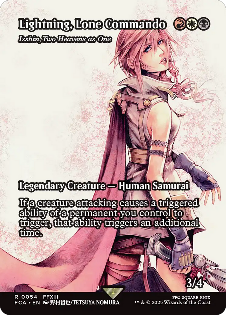 Lightning, Lone Commando - Isshin, Two Heavens as One (Showcase) (FCA-054) - FINAL FANTASY: Through the Ages / Lightning, Lone Commando (Borderless)