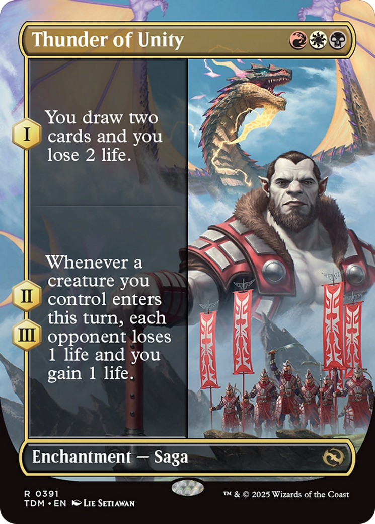 Thunder of Unity (Borderless) [Tarkir: Dragonstorm] | The CG Realm