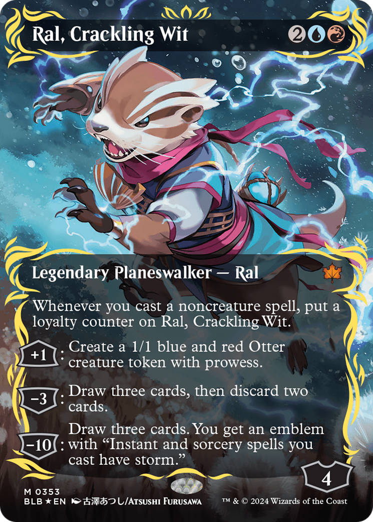 Ral, Crackling Wit (Borderless) (Raised Foil) [Bloomburrow] | The CG Realm