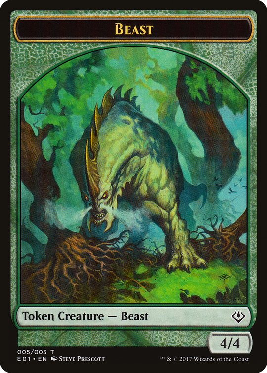 Beast (005) // Soldier Double-sided Token (AC2-5 // 1) - Archenemy: Nicol Bolas Tokens