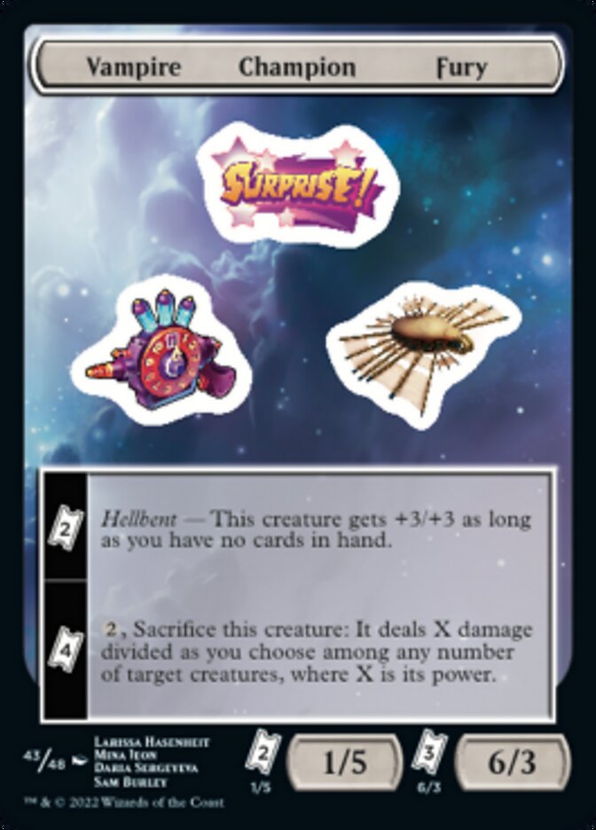 Vampire Champion Fury [Unfinity Stickers] | The CG Realm