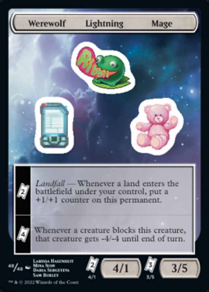 Werewolf Lightning Mage [Unfinity Stickers] | The CG Realm