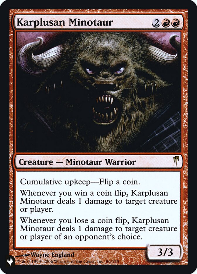 Karplusan Minotaur [Secret Lair: Heads I Win, Tails You Lose] | The CG Realm