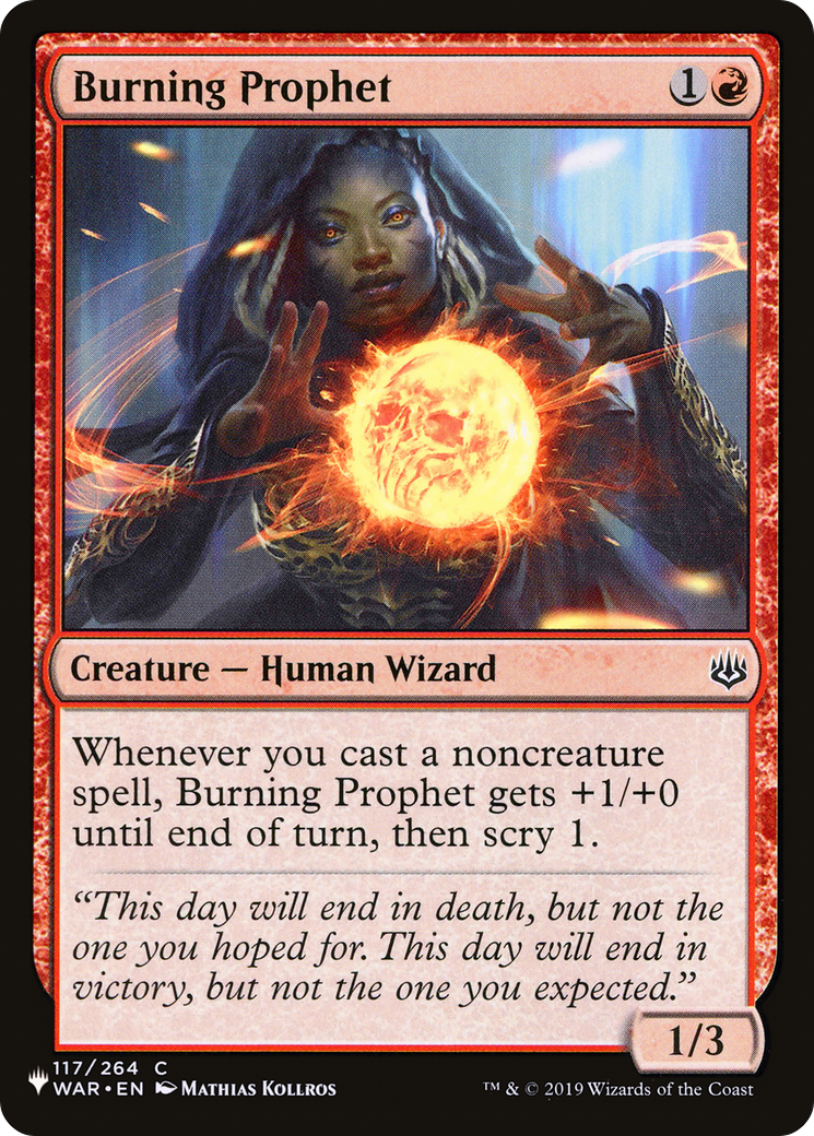 Burning Prophet [The List] | The CG Realm