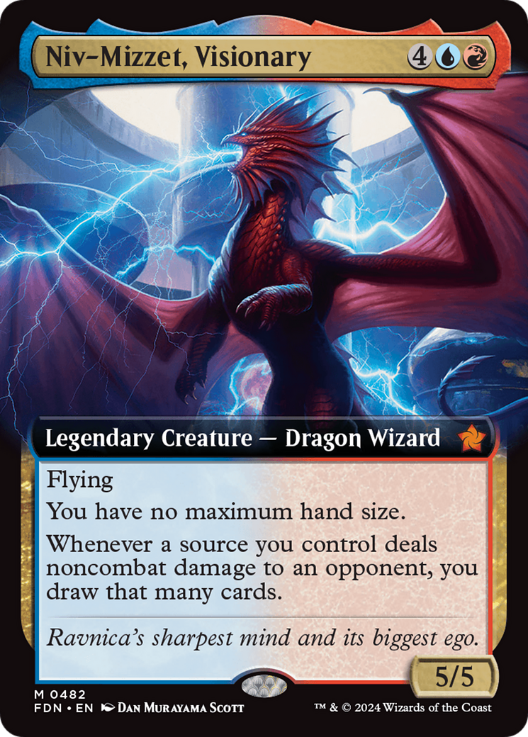 Niv-Mizzet, Visionary (Extended Art) [Foundations] | The CG Realm