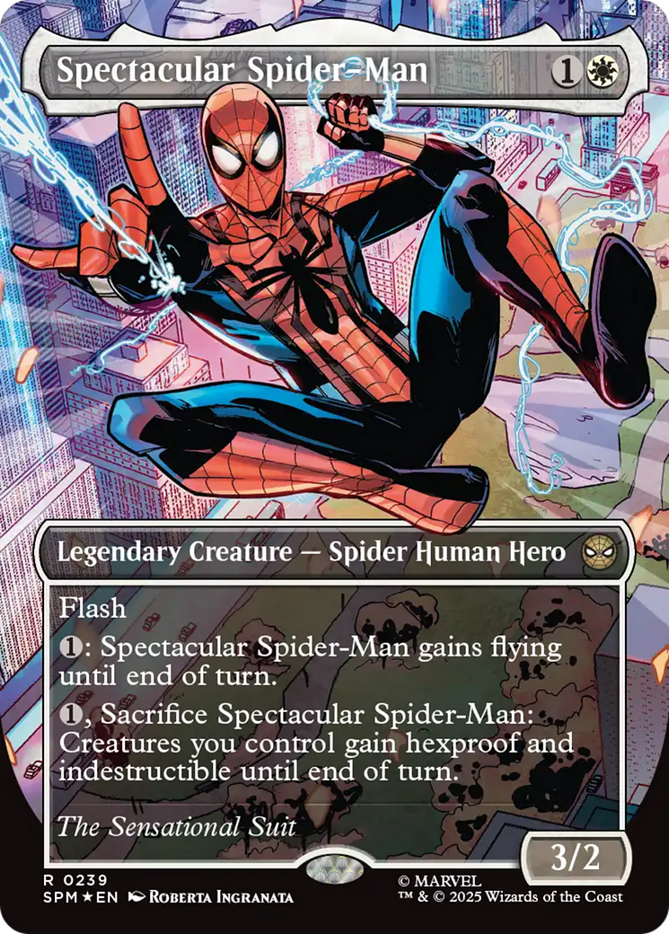 Spectacular Spider-Man (0239) (Borderless) (Textured Foil) [Marvel's Spider-Man] | The CG Realm