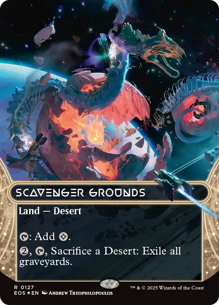 Scavenger Grounds (0127) (Borderless) (Galaxy Foil) [Edge of Eternities: Stellar Sights] | The CG Realm