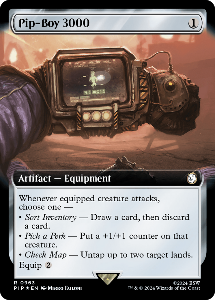 Pip-Boy 3000 (Extended Art) (Surge Foil) [Fallout] | The CG Realm