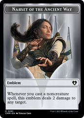 Narset of the Ancient Way Emblem // Wizard Double-Sided Token [Commander Masters Tokens] | The CG Realm