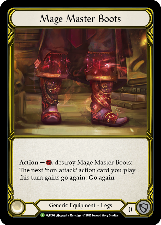Mage Master Boots (Golden) [FAB067] (Promo)  Cold Foil | The CG Realm